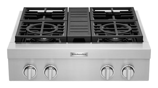 Kitchenaid KCGC500JSS Kitchenaid® 30'' 4-Burner Commercial-Style Gas Rangetop Stainless Steel