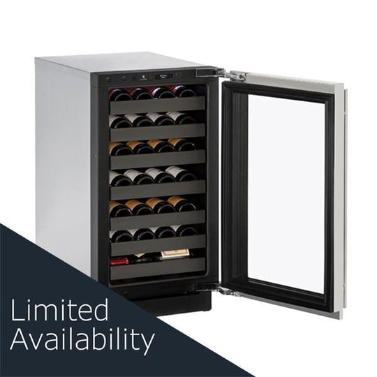 U-Line U3018WCS00B 3018Wc 18" Wine Refrigerator With Stainless Frame Finish And Field Reversible Door Swing (115 V/60 Hz Volts /60 Hz Hz)