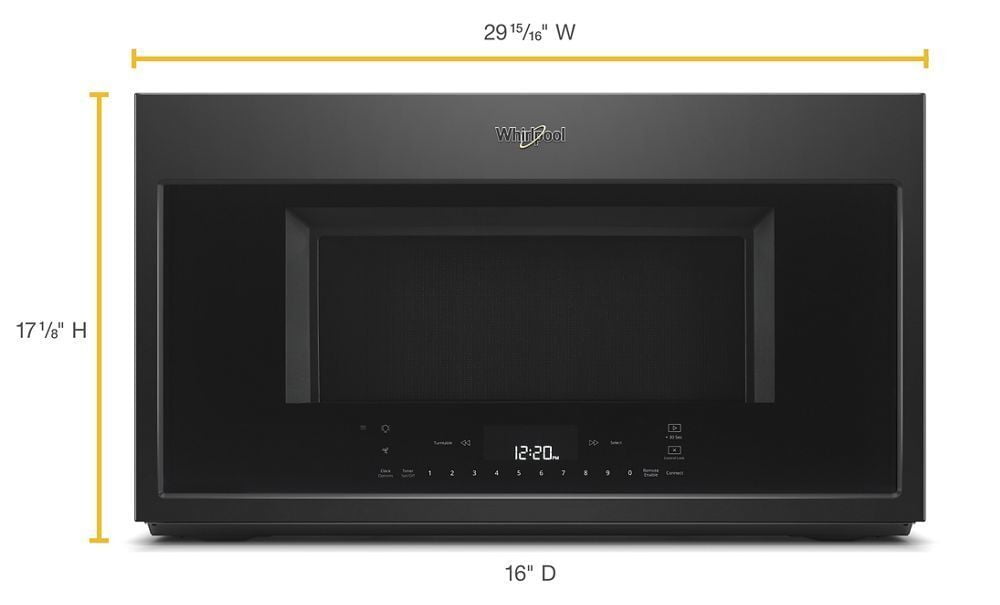 Whirlpool WMH78019HB 1.9 Cu. Ft. Smart Over-The-Range Microwave With Scan-To-Cook Technology 1
