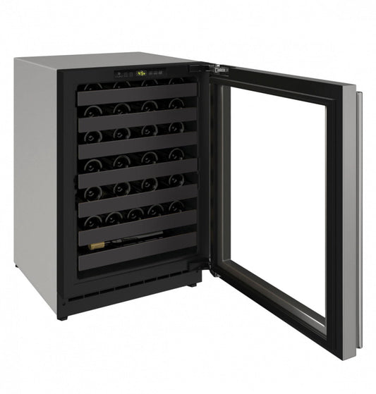 U-Line U2224WCS00A 2224Wc 24" Wine Refrigerator With Stainless Frame Finish And Field Reversible Door Swing (115 V/60 Hz Volts /60 Hz Hz)
