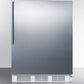 Summit CT66JBISSHVADA Built-In Undercounter Ada Compliant Refrigerator-Freezer For General Purpose Use, W/Dual Evaporator Cooling, Ss Door, Thin Handle, White Cabinet
