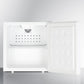 Summit AZAR2W Compact 1.7 Cu.Ft. All-Refrigerator In White Designed To Serve As An Allergy-Free Storage Zone, With Automatic Defrost, Front Lock, And A Set Of Allergy Warning Magnets