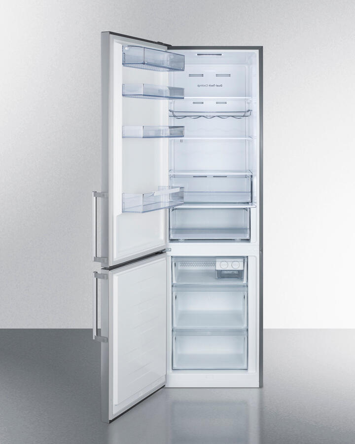 Summit FFBF192SSBILHD 24" Wide Built-In Bottom Freezer Refrigerator