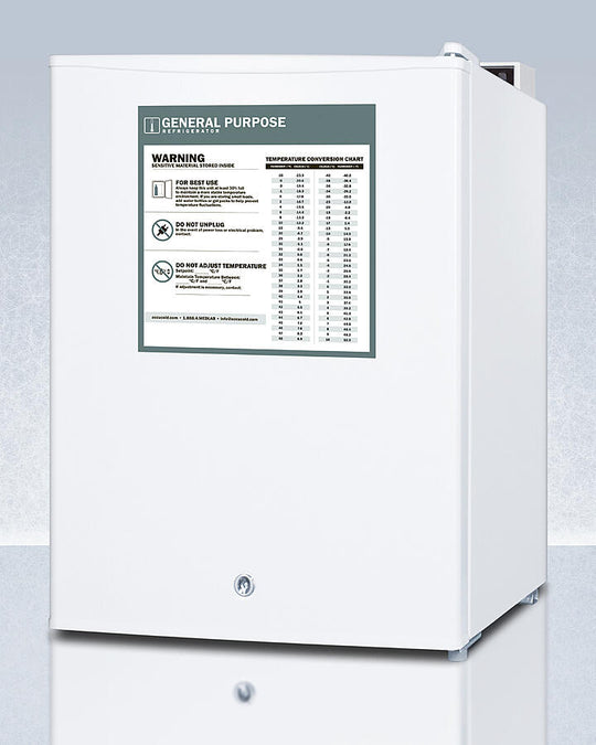 Summit FF28LWHGP Compact General Purpose All-Refrigerator With Automatic Defrost, Front-Mounted Lock, And White Finish