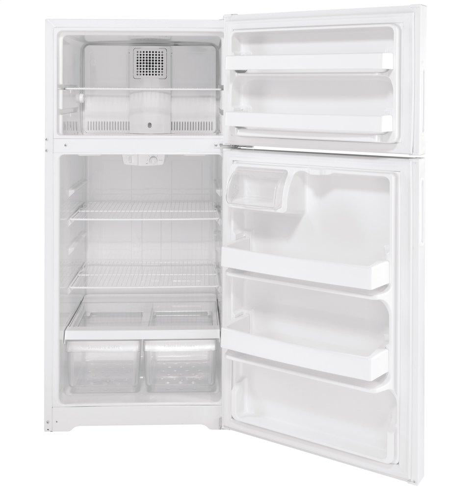 Ge Appliances GPE17CTNRWW Ge® Energy Star® 16.6 Cu. Ft. Recessed Handle Top-Freezer Refrigerator