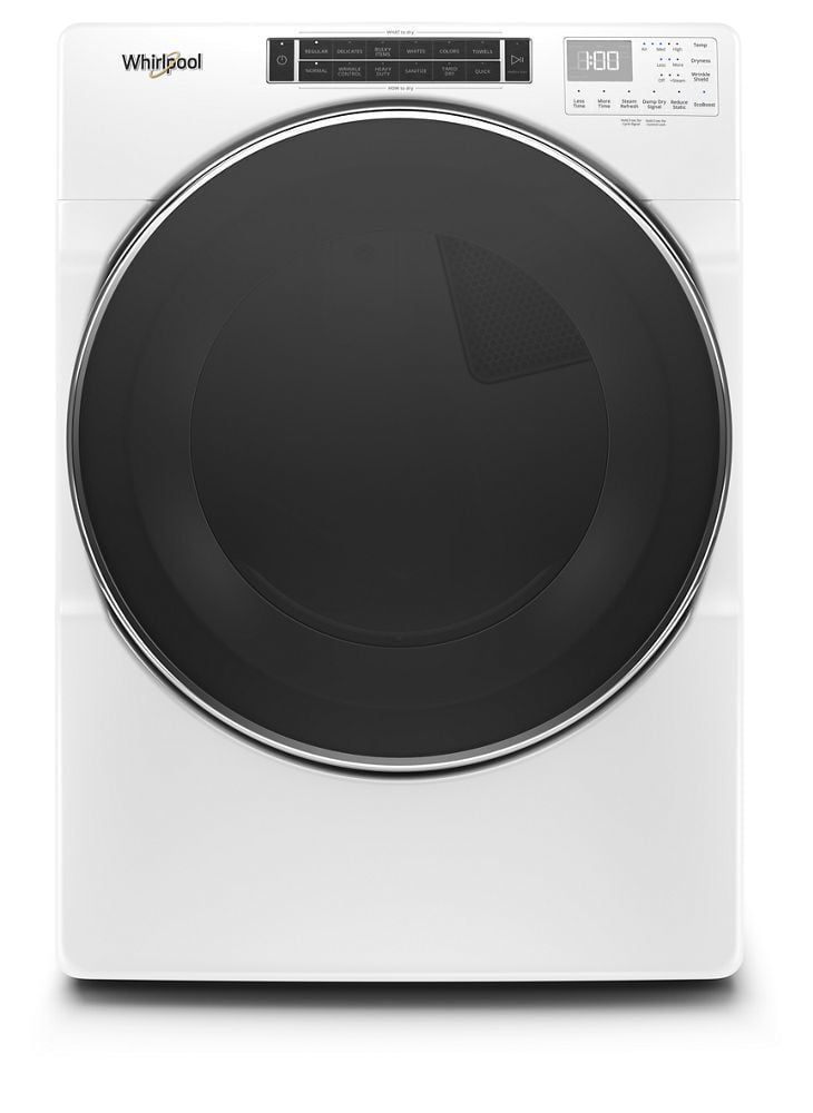 Whirlpool WGD8620HW 7.4 Cu. Ft. Front Load Gas Dryer With Steam Cycles