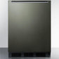 Summit CT663BBIKSHHADA Ada Compliant Built-In Undercounter Refrigerator-Freezer For Residential Use, Cycle Defrost W/Deluxe Interior, Black Stainless Steel Door, Horizontal Handle, And Black Cabinet