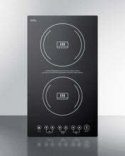 Summit SINC2220 Built-In Induction Cooktop With Two Zones, 3100 Watts, 220 Volts, And Black Ceran Smooth-Top Finish