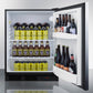 Summit FF63BBIDTPUBSSHHADA Built-In Undercounter Ada Compliant Craft Beer Pub Cellar With Black Cabinet, Stainless Steel Door, Horizontal Handle, Digital Thermostat, And Deluxe Interior