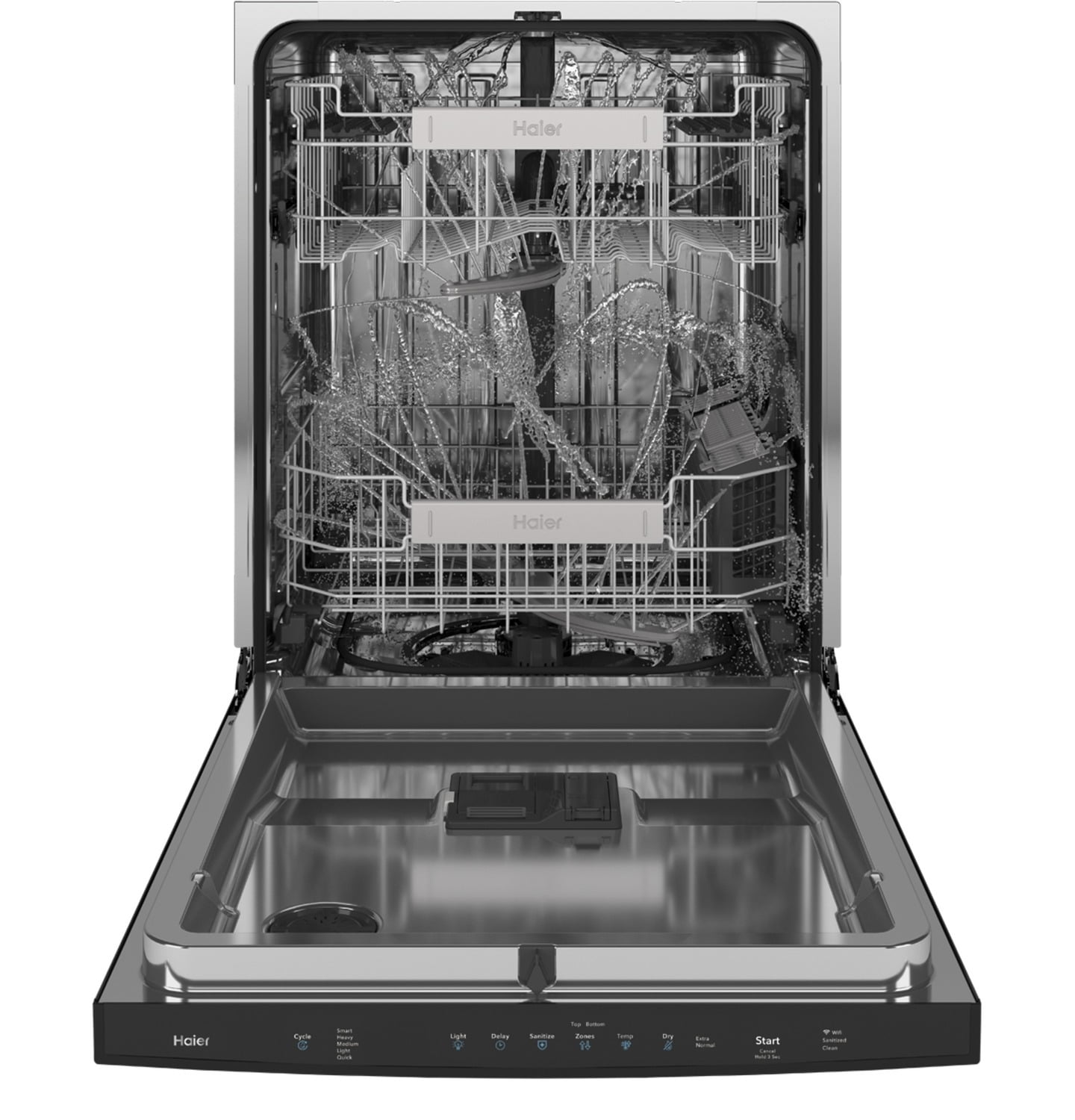Haier QDP555SYNFS Haier Smart Top Control With Stainless Steel Interior Dishwasher With Sanitize Cycle