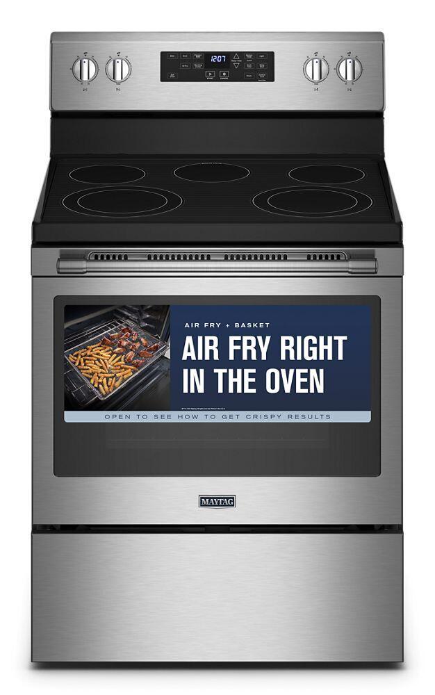Maytag MER7700LZ Electric Range With Air Fryer And Basket - 5.3 Cu. Ft.