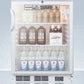 Summit SCR600GLNZ Commercially Approved Nutrition Center Series Glass Door All-Refrigerator For Freestanding Use, With Front Lock And Digital Temperature Display