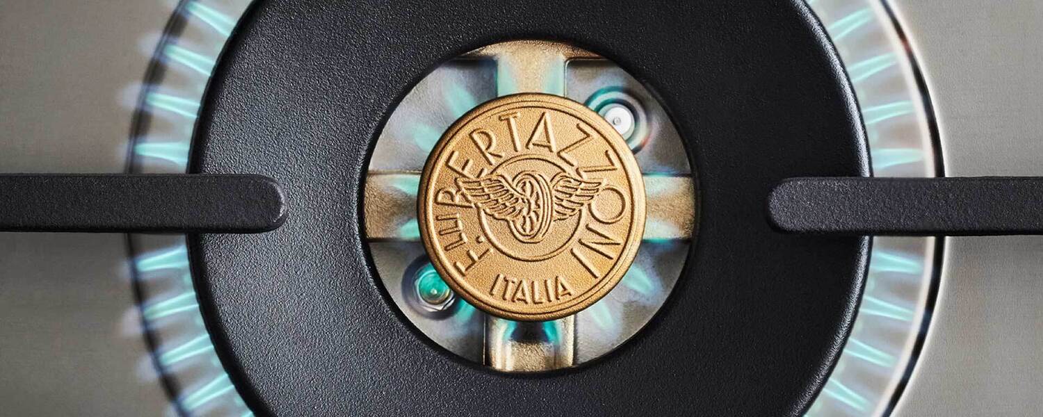 Bertazzoni PRO486BTFEPART 48 Inch Dual Fuel Range, 6 Brass Burners And Griddle, Electric Self-Clean Oven Arancio