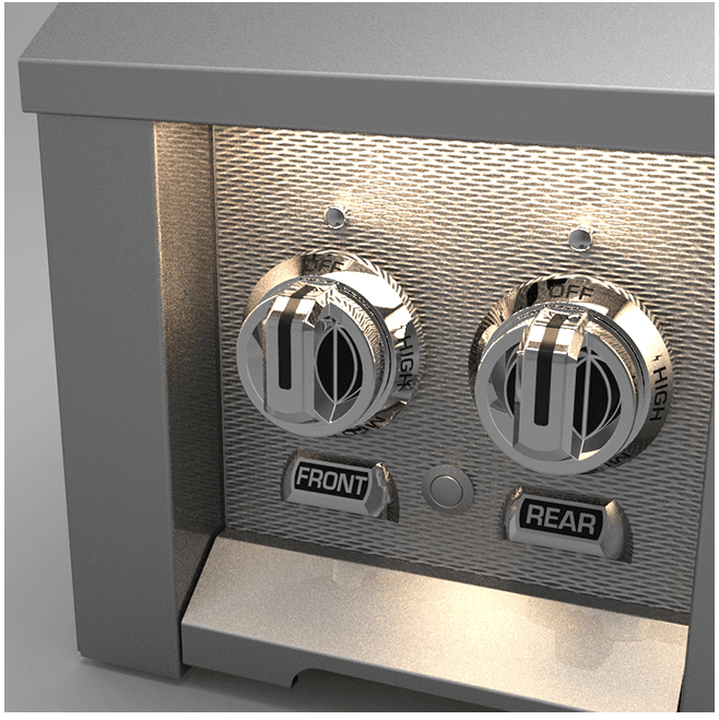 Hestan AGB122LPOR Hestan 12" Liquid Propane Gas Double Side Burner For Grill Agb122 - Orange (Custom Color: Citra)