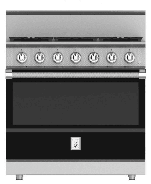 Hestan KRG365NGBK 36" 5-Burner All Gas Range - Natural Gas - Black / Stealth