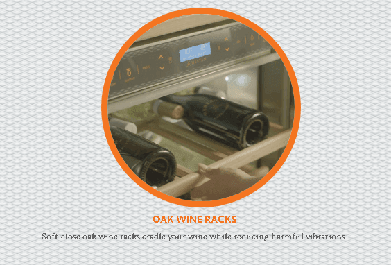 Hestan KWCL24OR 24" Wine Cellar - Left Hinge - Orange / Citra