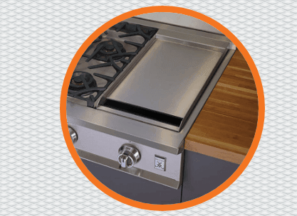 Hestan KRT484GDNGRD 48" 4-Burner Rangetop With 24" Griddle - Natural Gas - Red / Matador