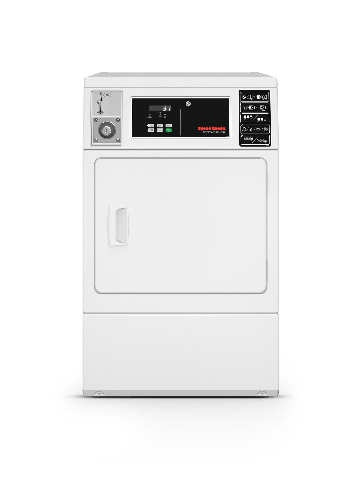 Speed Queen DV6010WE Light Commercial Coin Drop Front Control Front Load Matching Dryer - Electric