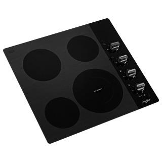 Whirlpool WCE55US4HB 24-Inch Compact Electric Ceramic Glass Cooktop