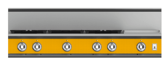 Hestan KRT485GDNGYW 48" 5-Burner Rangetop With 12" Griddle - Natural Gas - Yellow / Sol