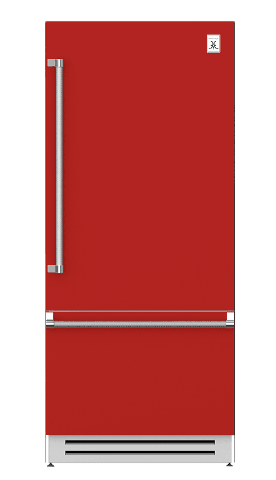 Hestan KRBR36RD 36" Bottom Mount, Bottom Compressor Refrigerator - Right Hinge - Red / Matador