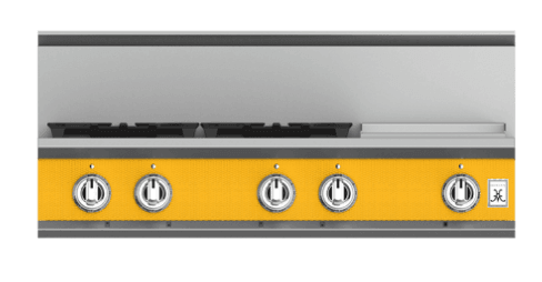 Hestan KRT364GDNGYW 36" 4-Burner Rangetop With 12" Griddle - Natural Gas - Yellow / Sol