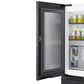 Samsung RF23BB89008M Bespoke 4-Door French Door Refrigerator (23 Cu. Ft.) - With Top Left And Family Hub™ Panel In Charcoal Glass - And Matte Black Steel Middle And Bottom Panels