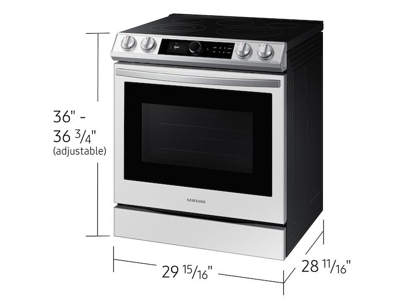 Samsung NE63BB871112 Bespoke Smart Slide-In Electric Range 6.3 Cu. Ft. With Smart Dial & Air Fry In White Glass