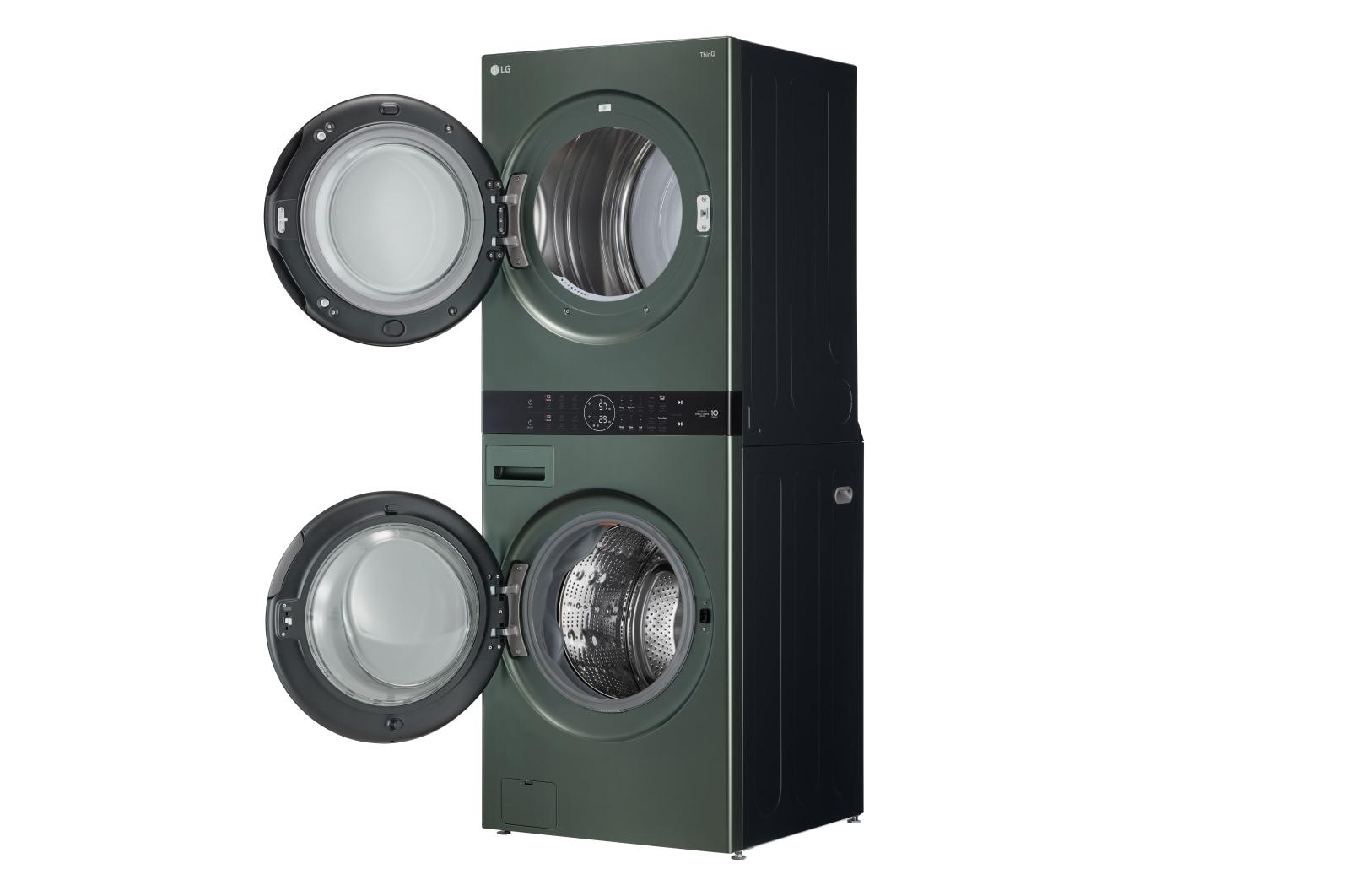 Lg WKGX201HGA Single Unit Front Load Lg Washtower&#8482; With Center Control&#8482; 4.5 Cu. Ft. Washer And 7.4 Cu. Ft. Gas Dryer