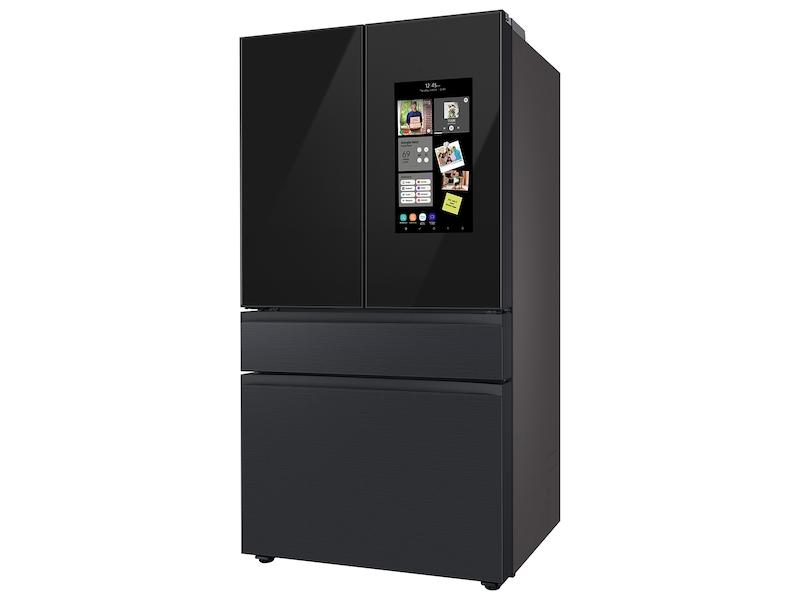 Samsung RF23BB89008M Bespoke 4-Door French Door Refrigerator (23 Cu. Ft.) - With Top Left And Family Hub™ Panel In Charcoal Glass - And Matte Black Steel Middle And Bottom Panels