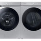 Samsung WF53BB8700AT Bespoke 5.3 Cu. Ft. Ultra Capacity Front Load Washer With Super Speed Wash And Ai Smart Dial In Silver Steel
