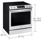 Samsung NE63BB861112 Bespoke 6.3 Cu. Ft. Smart Rapid Heat Induction Slide-In Range With Air Fry & Convection+ In White Glass
