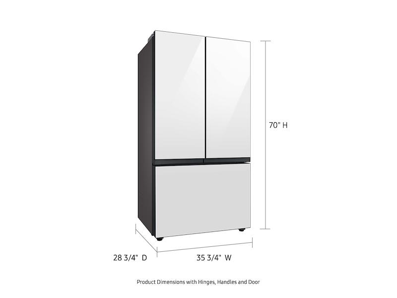 Samsung RF24BB660012 Bespoke 3-Door French Door Refrigerator (24 Cu. Ft.) With Beverage Center&#8482; In White Glass