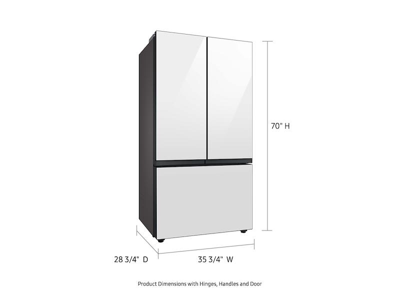 Samsung RF24BB660012 Bespoke 3-Door French Door Refrigerator (24 Cu. Ft.) With Beverage Center™ In White Glass