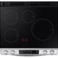 Samsung NE63BB861112 Bespoke 6.3 Cu. Ft. Smart Rapid Heat Induction Slide-In Range With Air Fry & Convection+ In White Glass