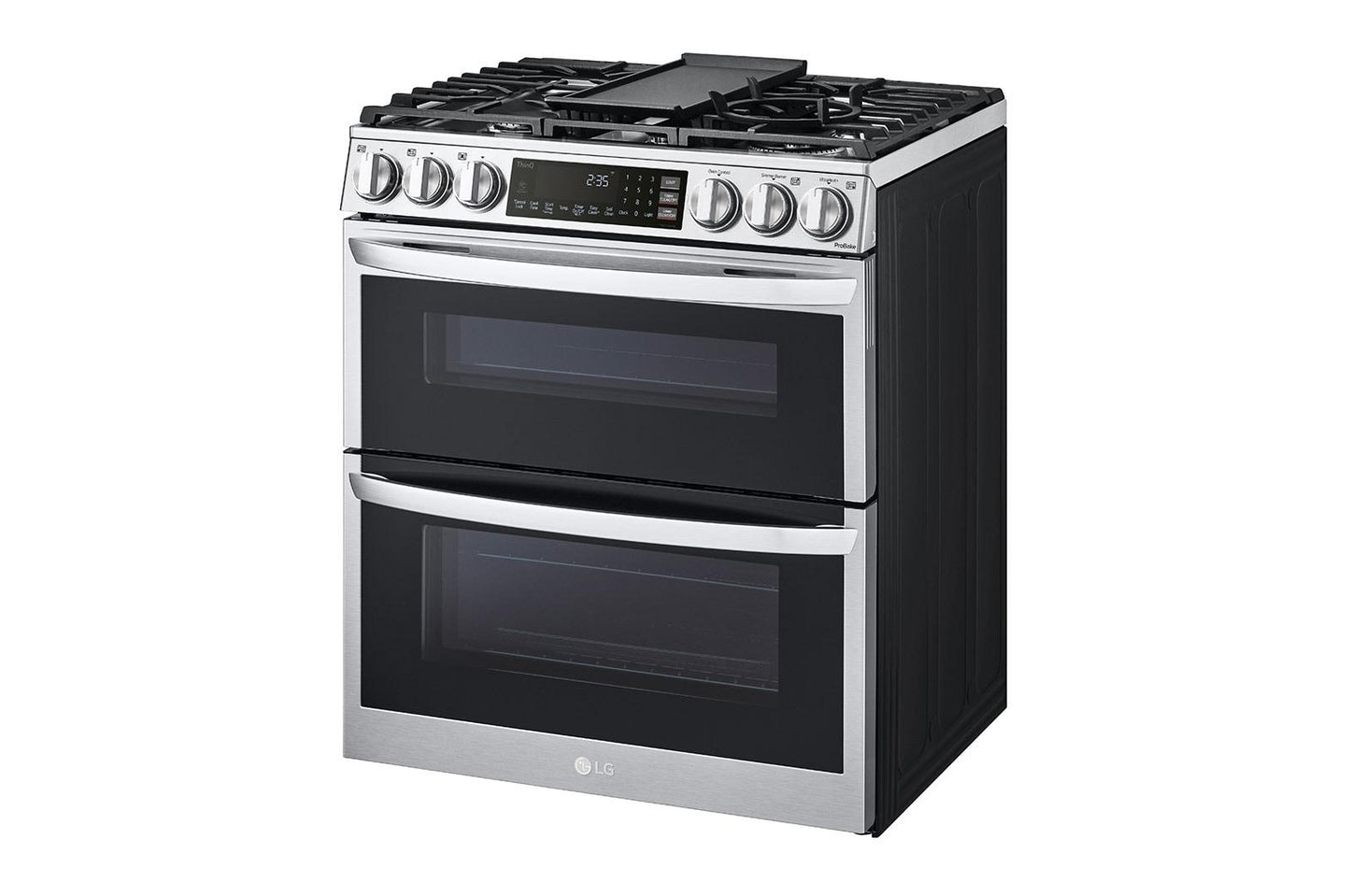 Lg LTGL6937F 6.9 Cu. Ft. Smart Instaview® Gas Double Oven Slide-In Range With Probake® Convection, Air Fry, And Air Sous Vide