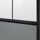 Samsung RF30BB69006M Bespoke 3-Door French Door Refrigerator (30 Cu. Ft.) - With Top Left And Family Hub™ Panel In White Glass - And Matte Grey Glass Bottom Door Panel