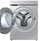 Samsung WF53BB8700AT Bespoke 5.3 Cu. Ft. Ultra Capacity Front Load Washer With Super Speed Wash And Ai Smart Dial In Silver Steel