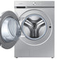 Samsung WF53BB8900AT Bespoke 5.3 Cu. Ft. Ultra Capacity Front Load Washer With Ai Optiwash™ And Auto Dispense In Silver Steel