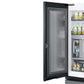 Samsung RF24BB69006M Bespoke 3-Door French Door Refrigerator (24 Cu. Ft.) - With Top Left And Family Hub™ Panel In White Glass - And Matte Grey Glass Bottom Door Panel