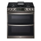 Lg LTGL6937D 6.9 Cu. Ft. Smart Instaview® Gas Double Oven Slide-In Range With Probake® Convection, Air Fry, And Air Sous Vide