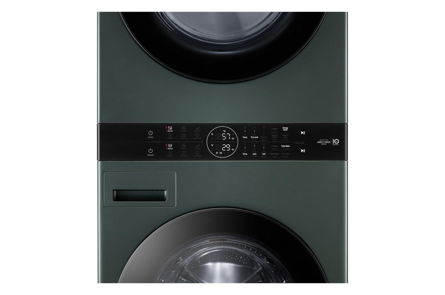 Lg WKEX200HGA Single Unit Front Load Lg Washtower&#8482; With Center Control&#8482; 4.5 Cu. Ft. Washer And 7.4 Cu. Ft. Electric Dryer