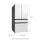 Samsung RF29BB860012 Bespoke 4-Door French Door Refrigerator (29 Cu. Ft.) With Beverage Center™ In White Glass