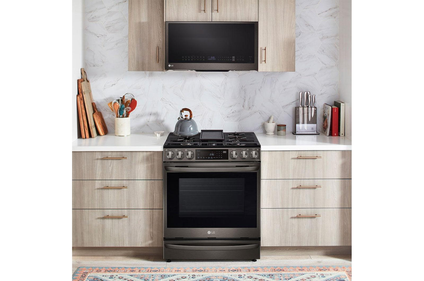 Lg MHEC1737D 1.7 Cu. Ft. Smart Wi-Fi Enabled Over-The-Range Convection Microwave Oven With Air Fry