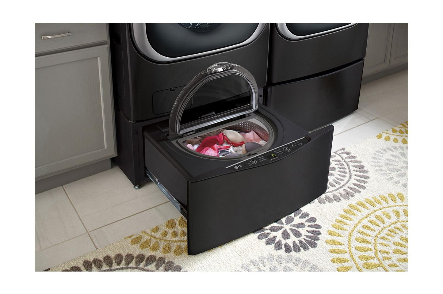 Lg WD200CB 1.0 Cu. Ft. Lg Sidekick™ Pedestal Washer, Lg Twinwash™ Compatible