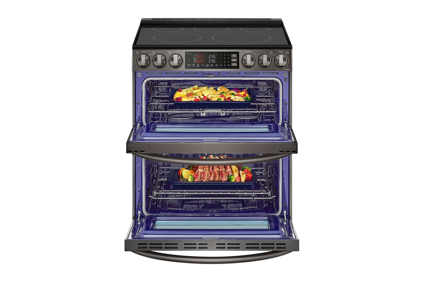 Lg LTEL7337D 7.3 Cu. Ft. Smart Instaview® Electric Double Oven Slide-In Range With Probake® Convection, Air Fry, And Air Sous Vide