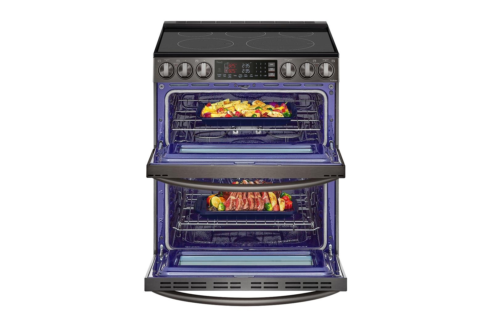 Lg LTEL7337D 7.3 Cu. Ft. Smart Instaview® Electric Double Oven Slide-In Range With Probake® Convection, Air Fry, And Air Sous Vide