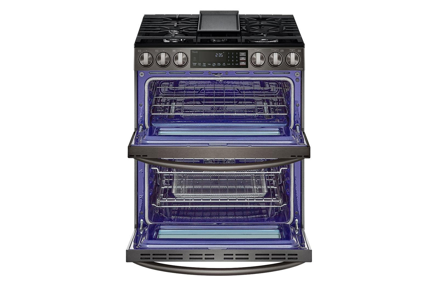 Lg LTGL6937D 6.9 Cu. Ft. Smart Instaview® Gas Double Oven Slide-In Range With Probake® Convection, Air Fry, And Air Sous Vide