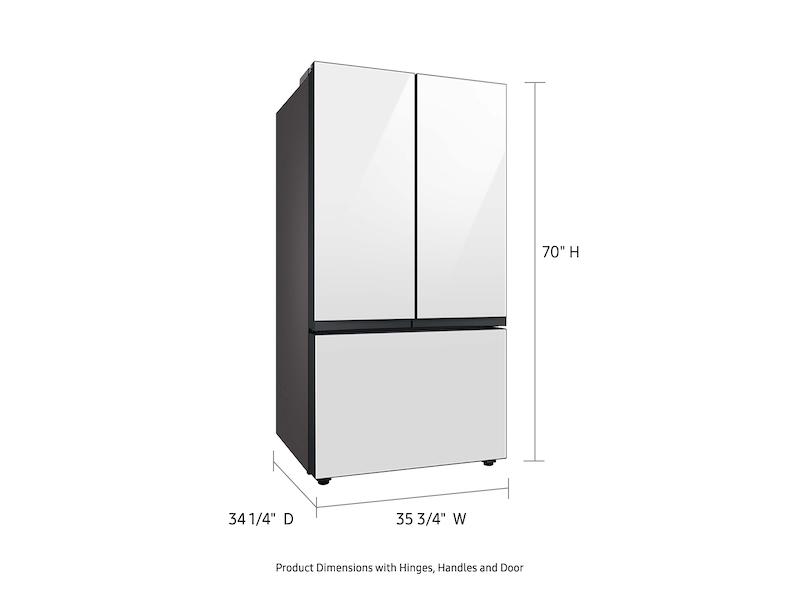 Samsung RF30BB620012 Bespoke 3-Door French Door Refrigerator (30 Cu. Ft.) With Autofill Water Pitcher In White Glass