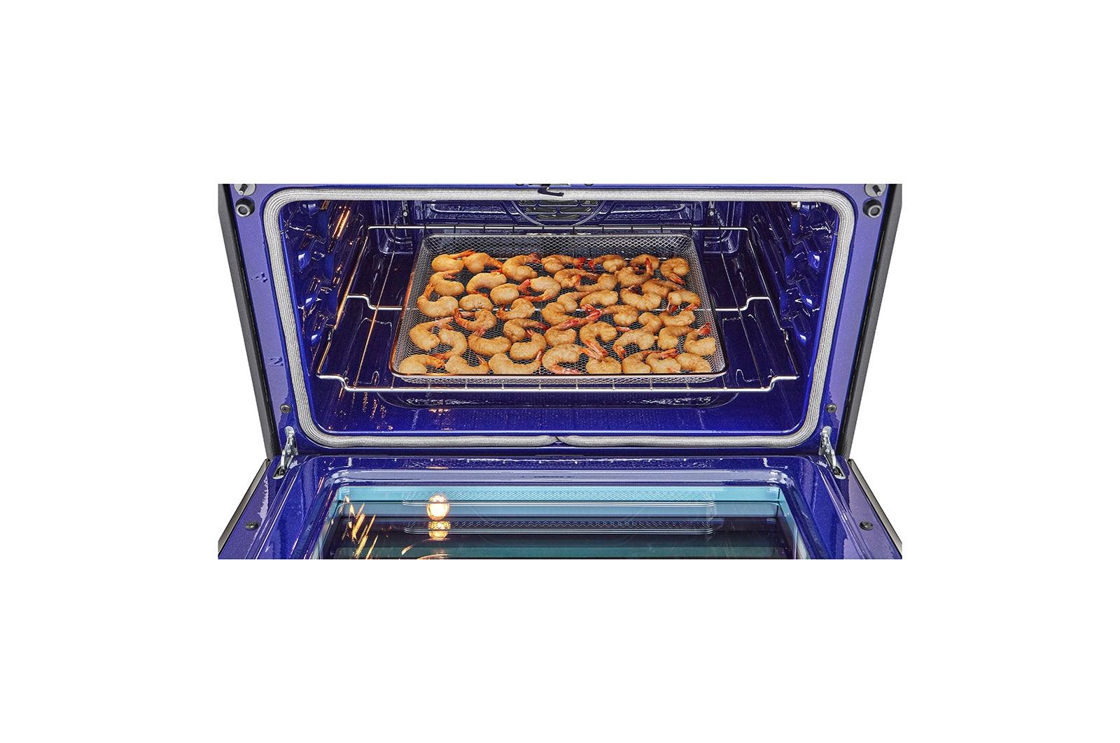 Lg LTGL6937D 6.9 Cu. Ft. Smart Instaview® Gas Double Oven Slide-In Range With Probake® Convection, Air Fry, And Air Sous Vide